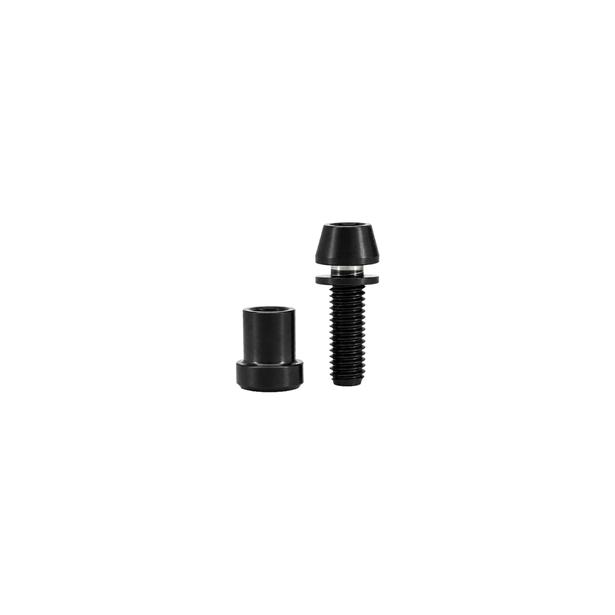 M5 Titanium Stem Clamp Bolt Set — Black