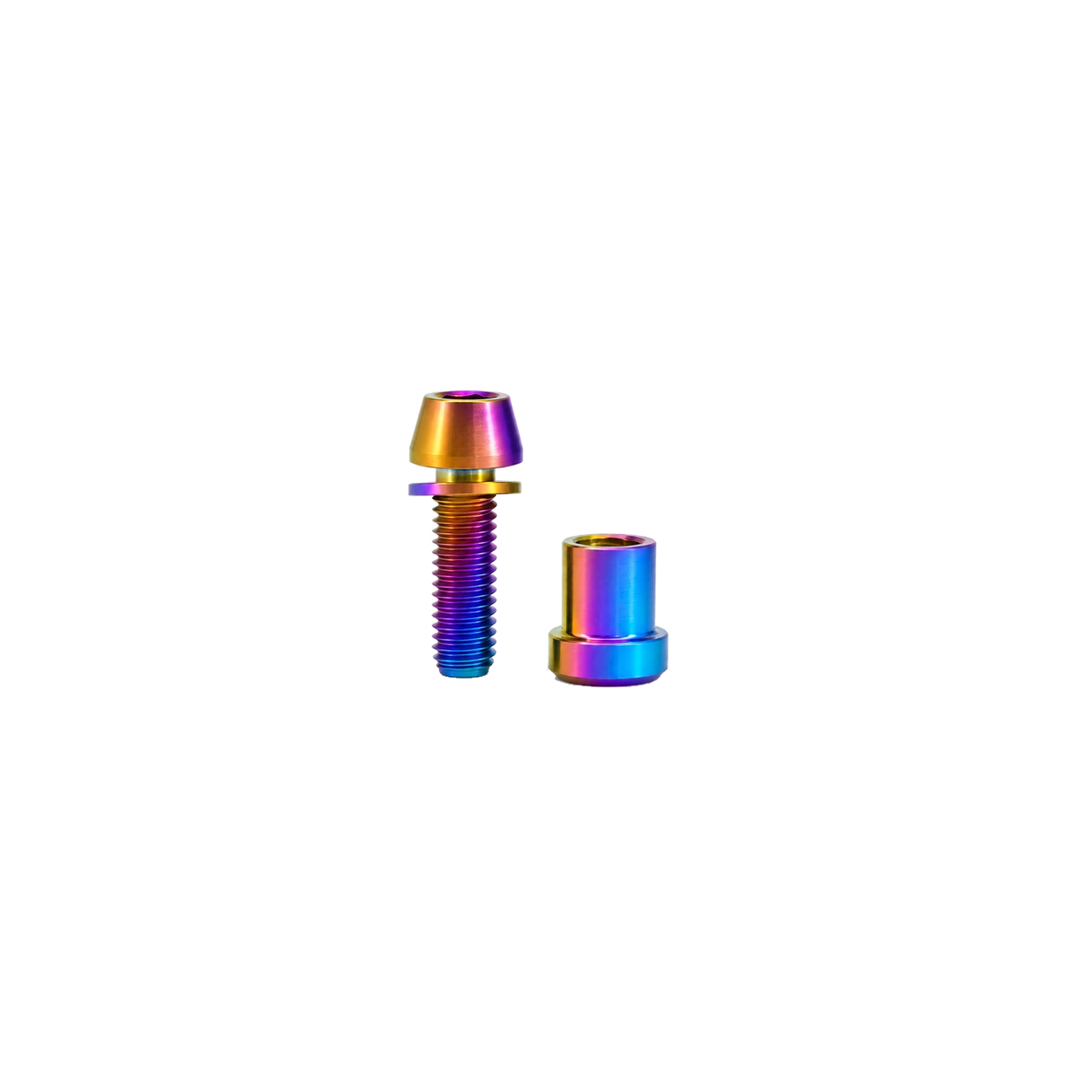M5 Titanium Stem Clamp Bolt Set — Candy Gloss