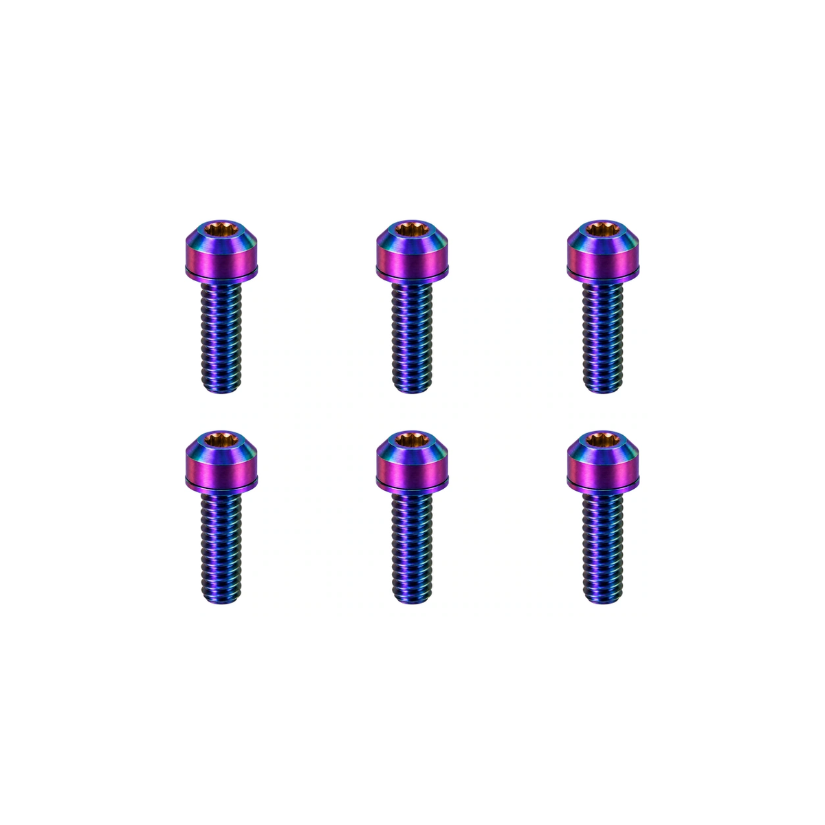 M5 Titanium Stem Bolt Kit (6pcs, 18mm) — Rainbow