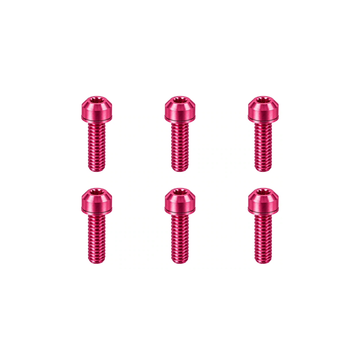 M5 Titanium Stem Bolt Kit (6pcs, 18mm) — Champagne Pink