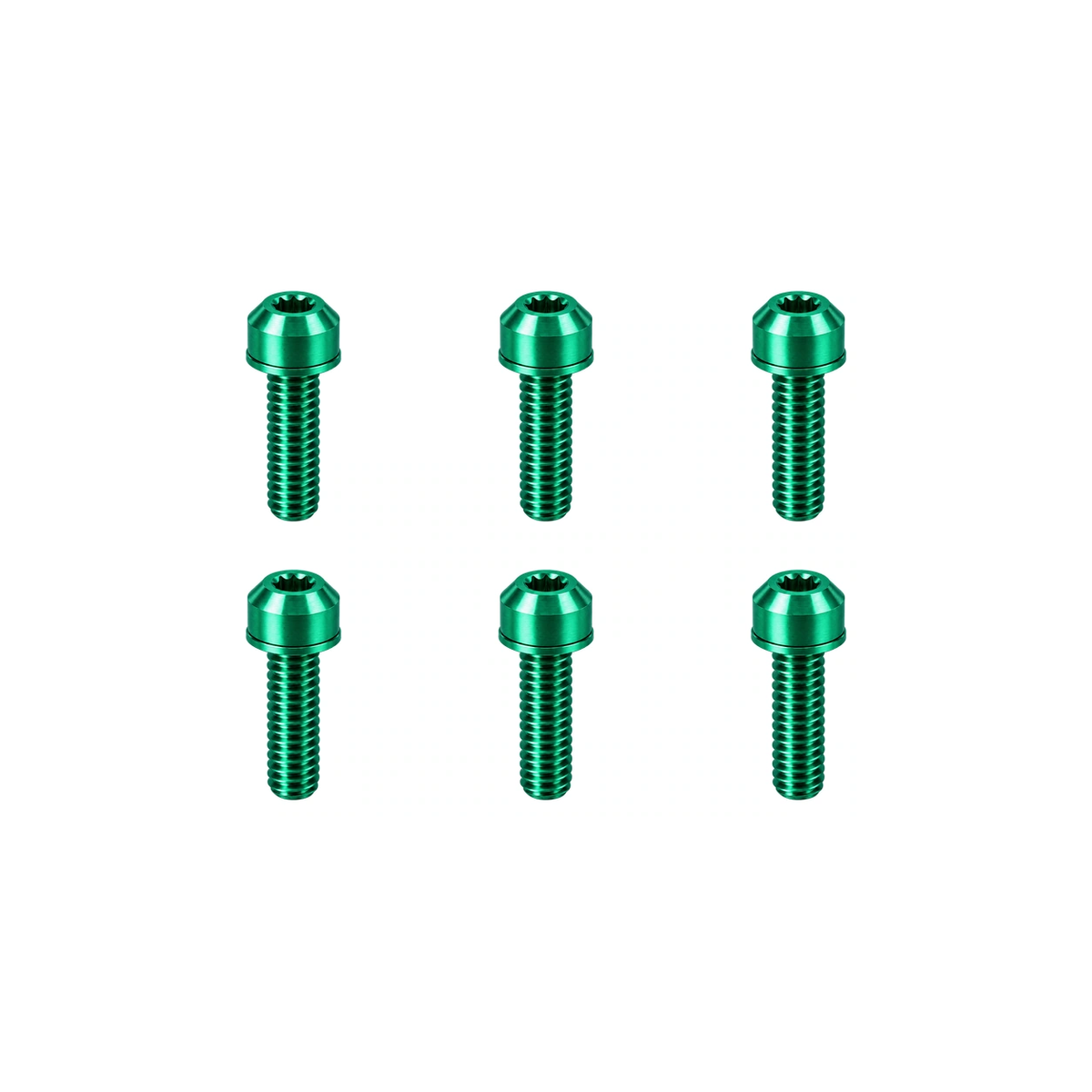 M5 Titanium Stem Bolt Kit (6pcs, 18mm) — Green