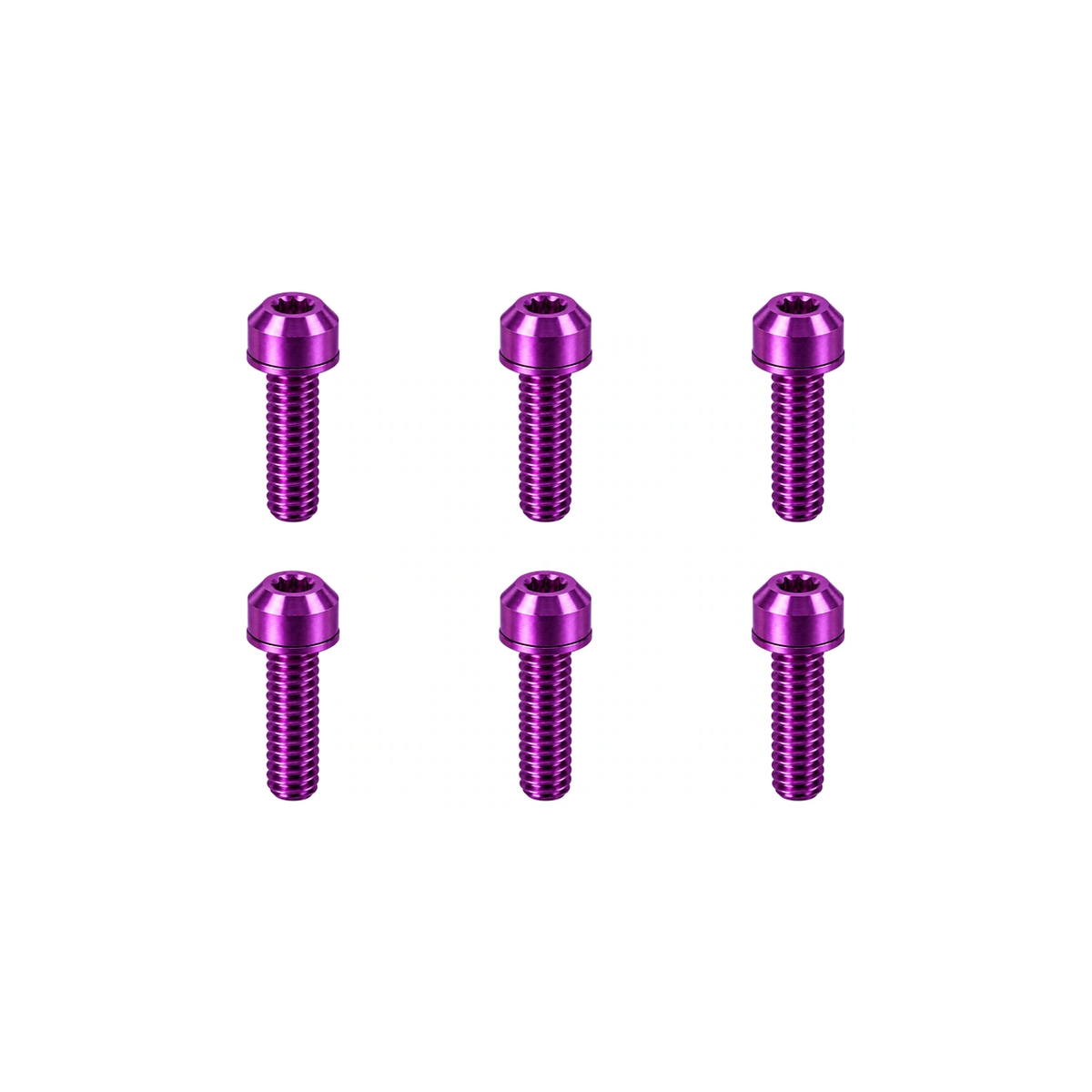 M5 Titanium Stem Bolt Kit (6pcs, 18mm) — Purple