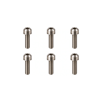 M5 Titanium Stem Bolt Kit (6pcs, 18mm) — Raw Titanium