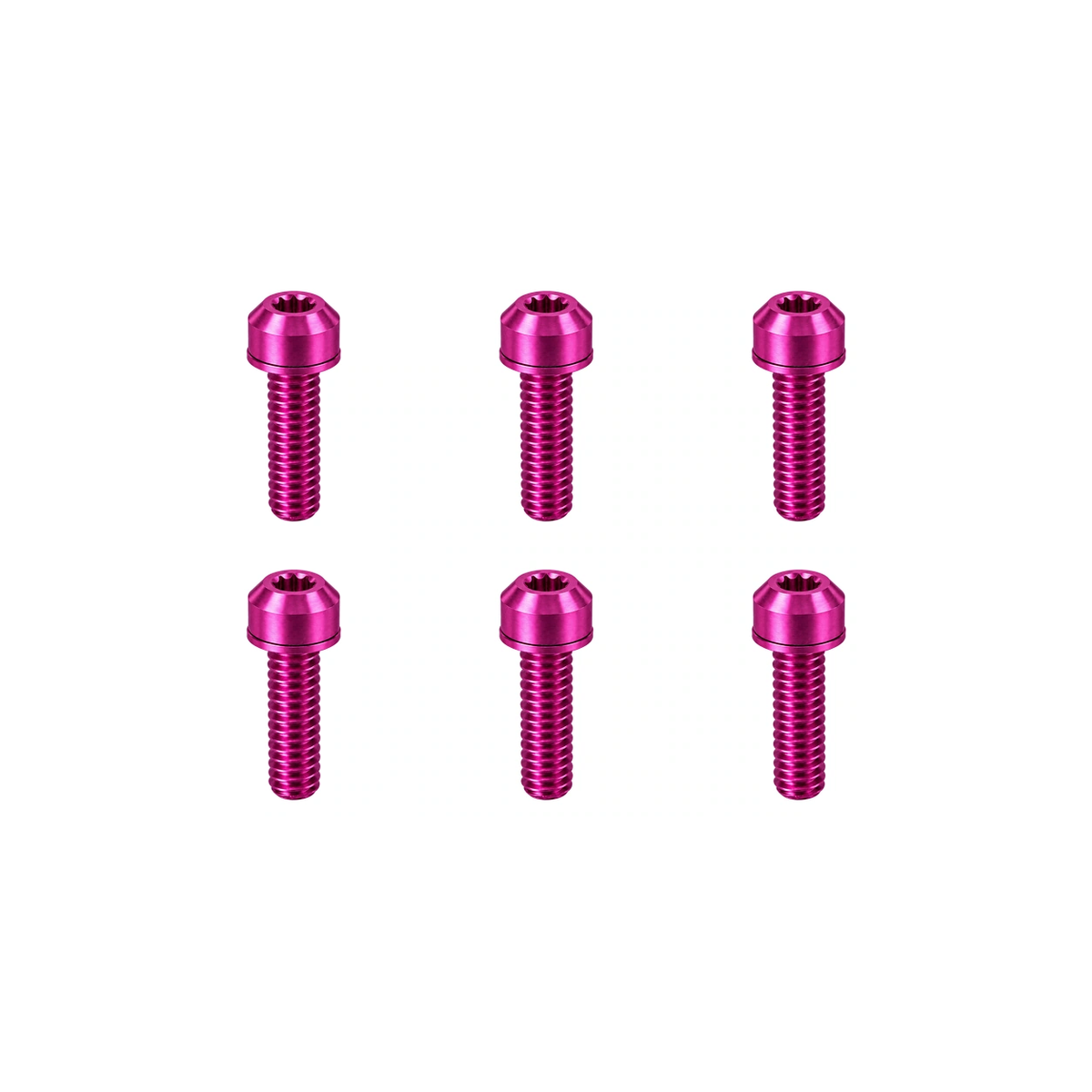 M5 Titanium Stem Bolt Kit (6pcs, 18mm) — Magenta