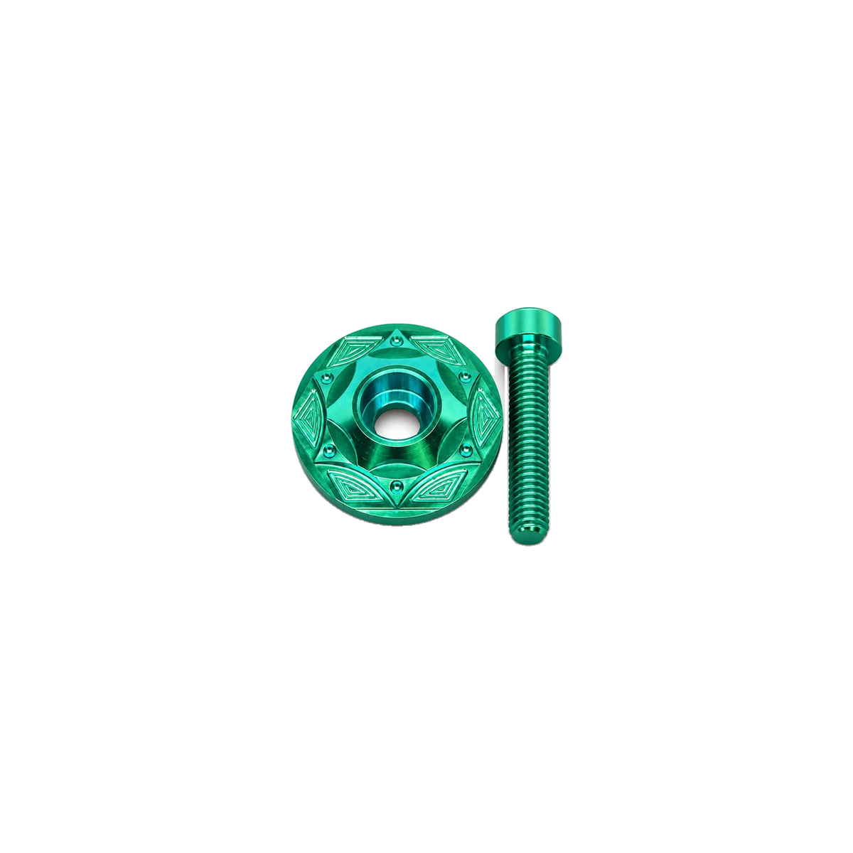 Titanium Stem Top Cap Bolt (32mm) — Green