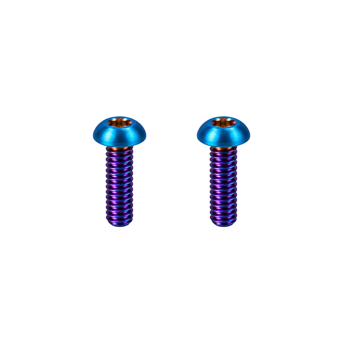 M5 Titanium Bottle Cage Bolt Set (12mm) — Burnt Blue