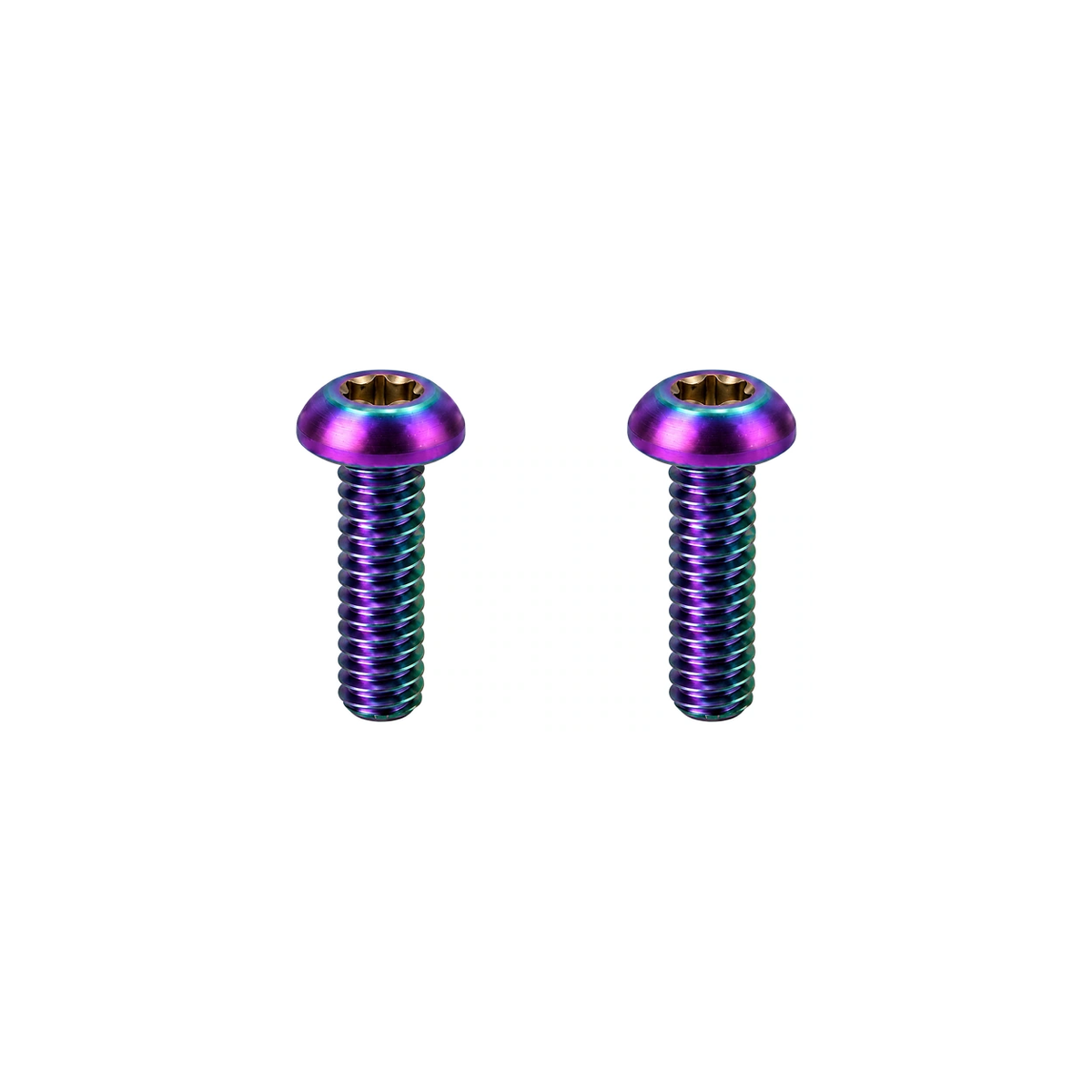 M5 Titanium Bottle Cage Bolt Set (12mm) — Rainbow