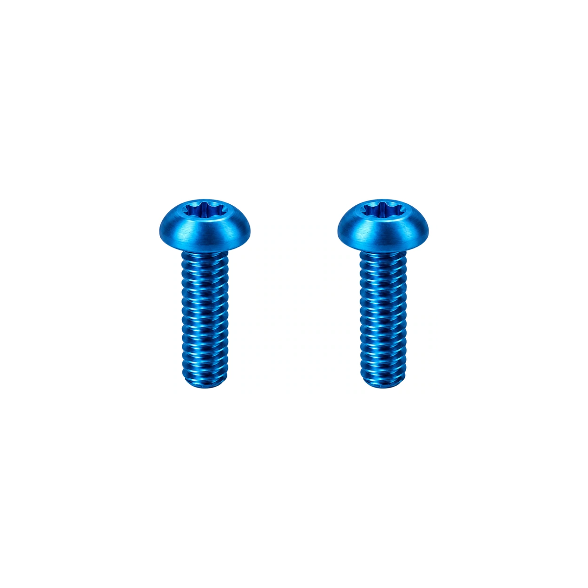 M5 Titanium Bottle Cage Bolt Set (12mm) — Aqua Blue