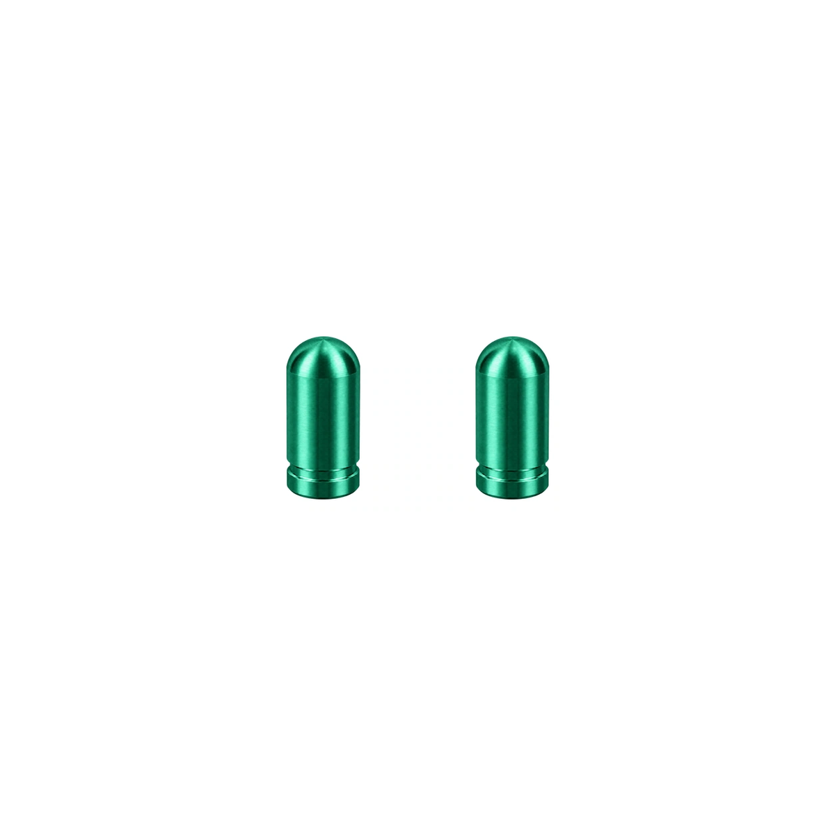 Titanium Valve Caps — Green