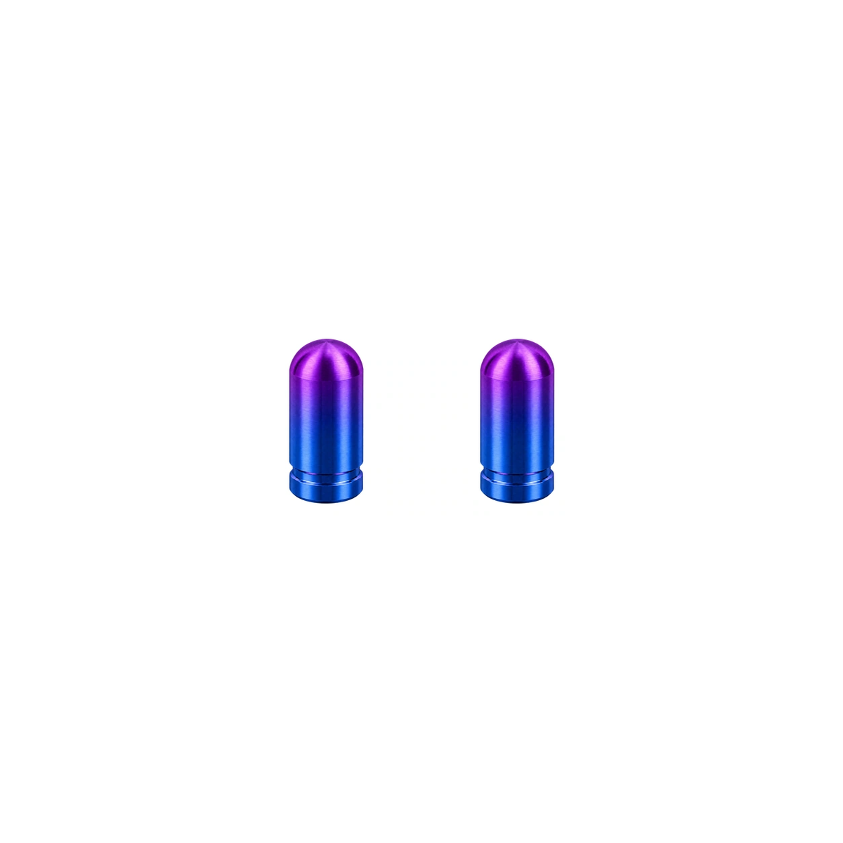 Titanium Valve Caps — Blue Purple