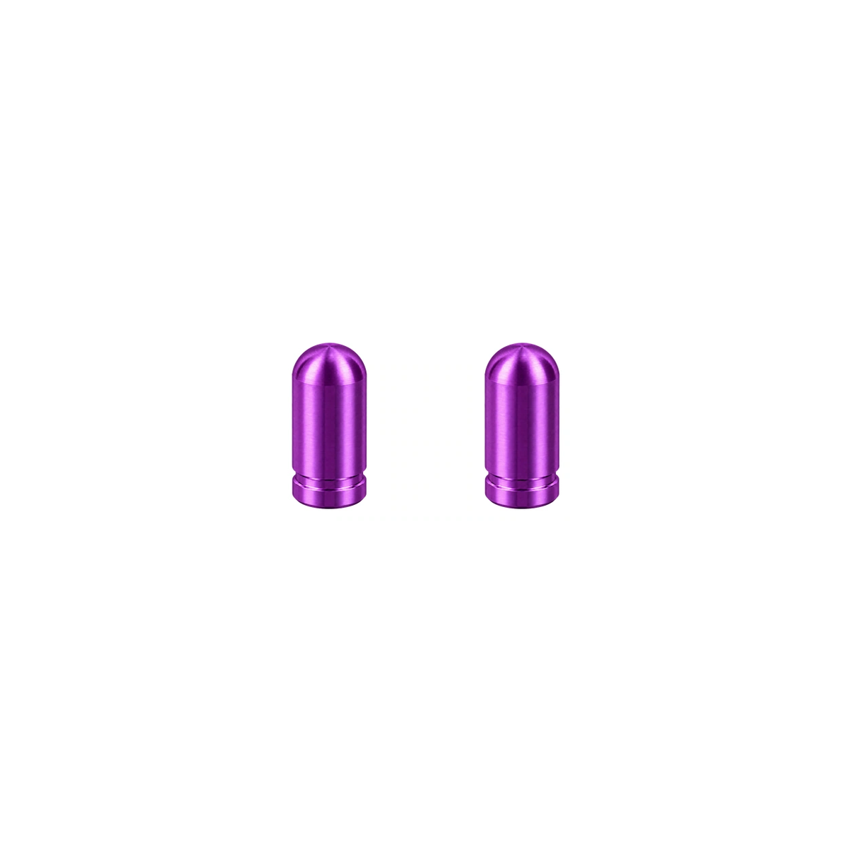 Titanium Valve Caps — Purple