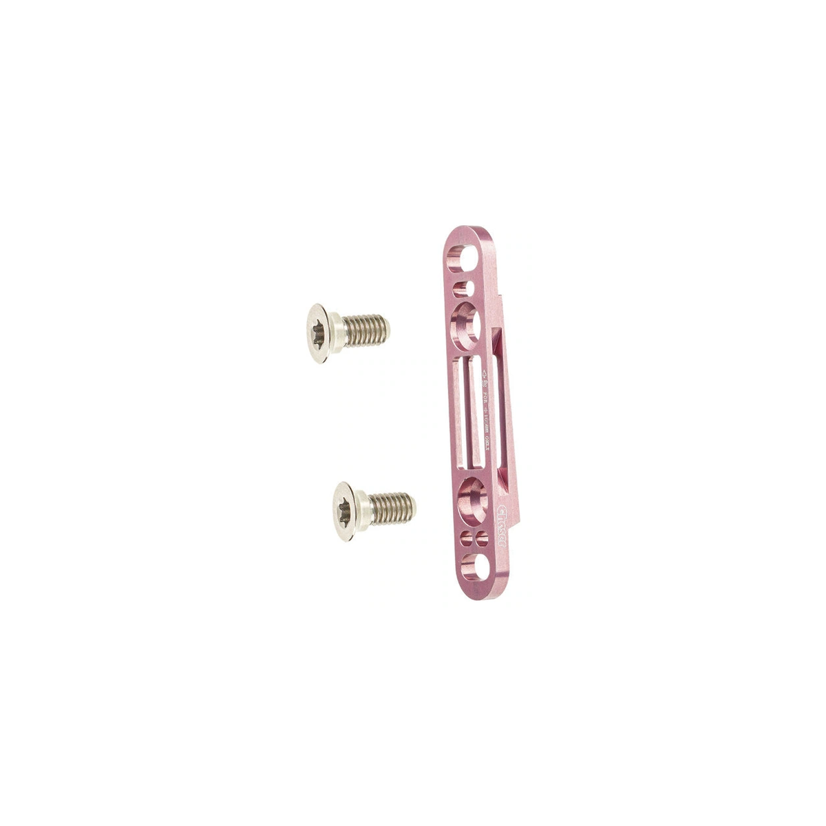 Chaser SL8 / Aethos Brake Caliper Adapter with Titanium Bolts — Pink