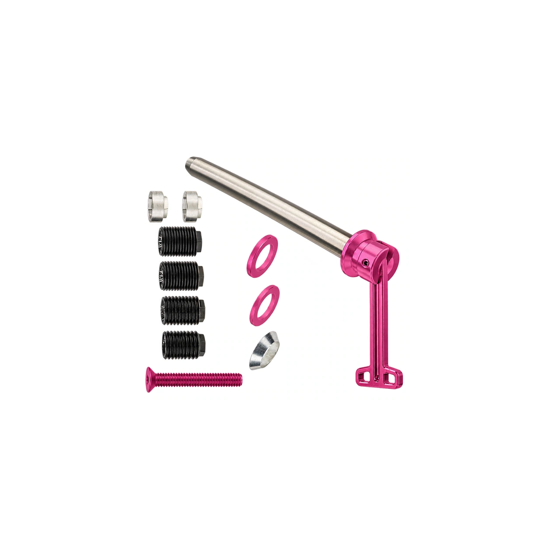 Chaser adjustable TC11 titanium front thru-axle kit, 12 mm