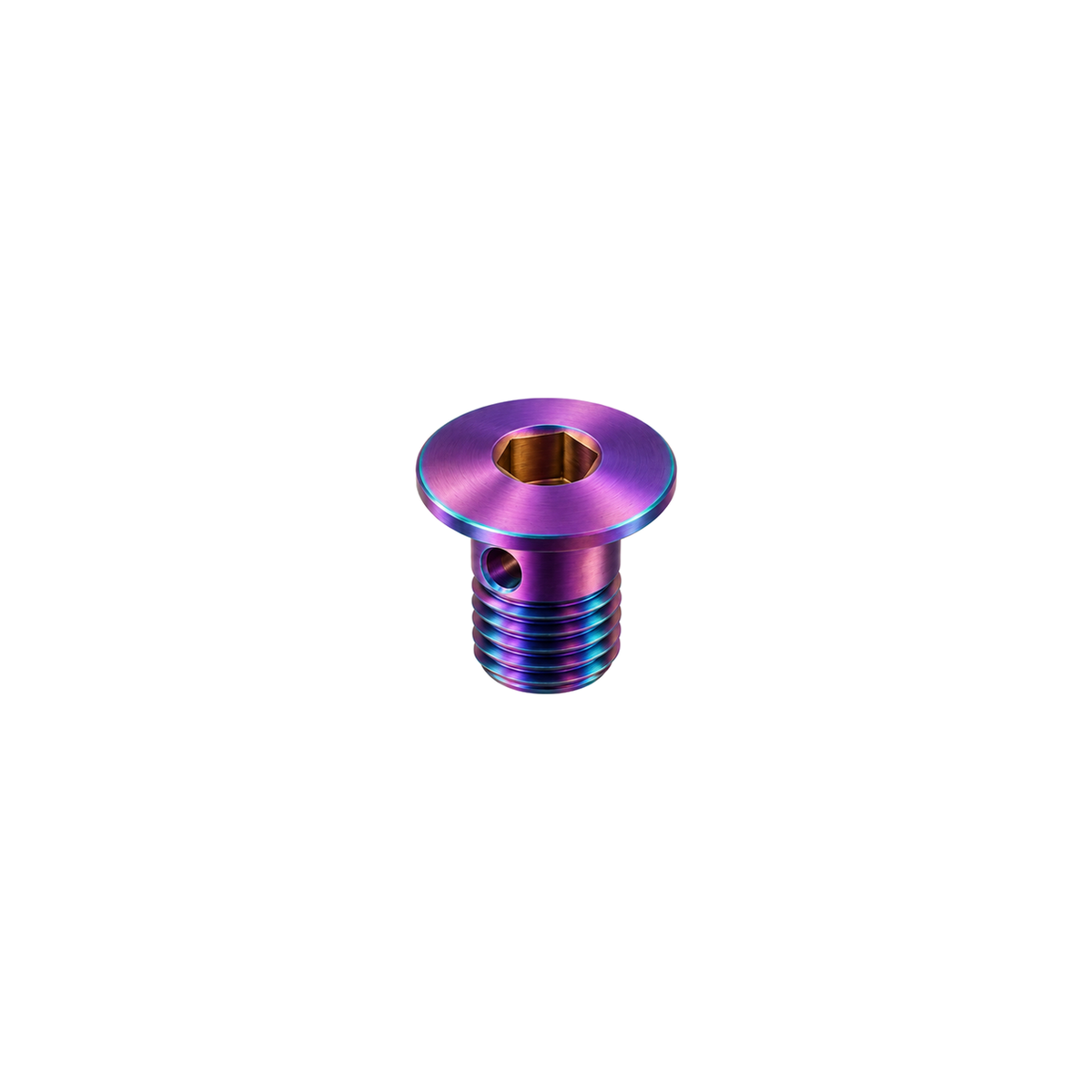 Titanium Shimano R9270 Bleed Boss Cap — Rainbow