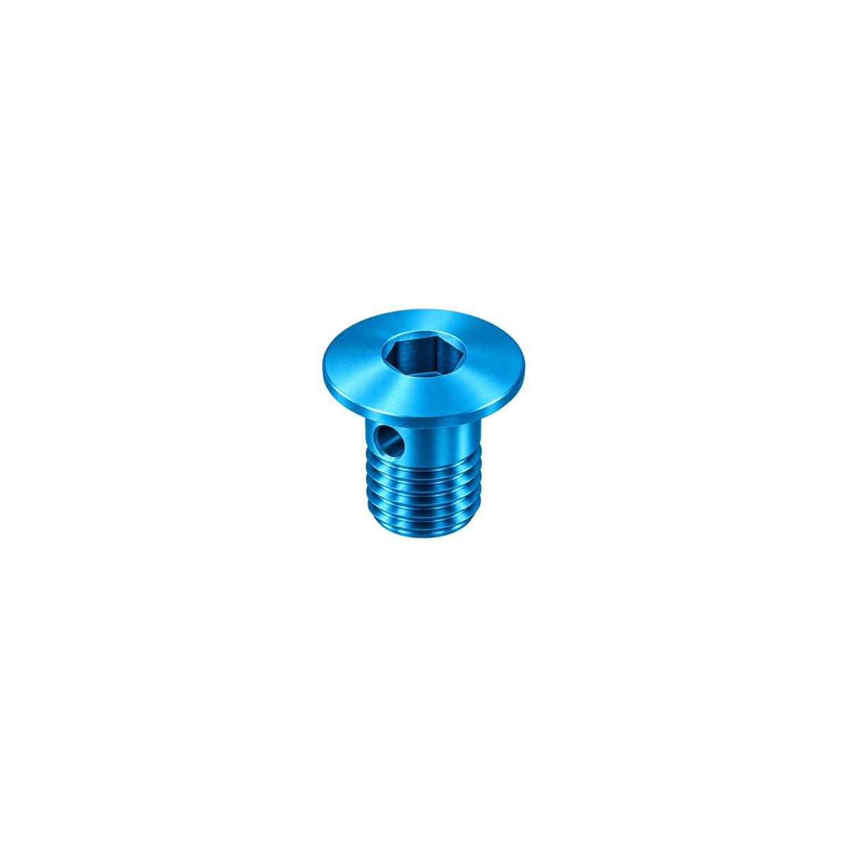 Titanium Shimano R9270 Bleed Boss Cap — Aqua Blue