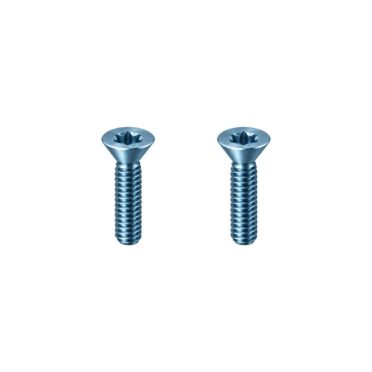 Titanium EXS Bottle Cage Screws — Ice Blue
