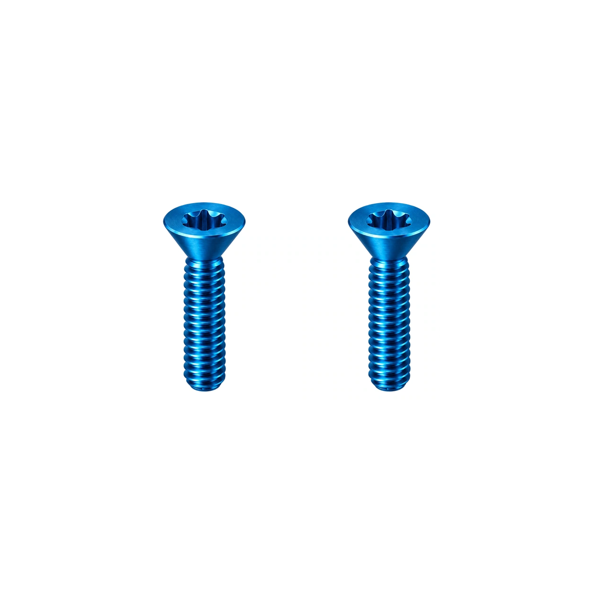 Titanium EXS Bottle Cage Screws — Aqua Blue