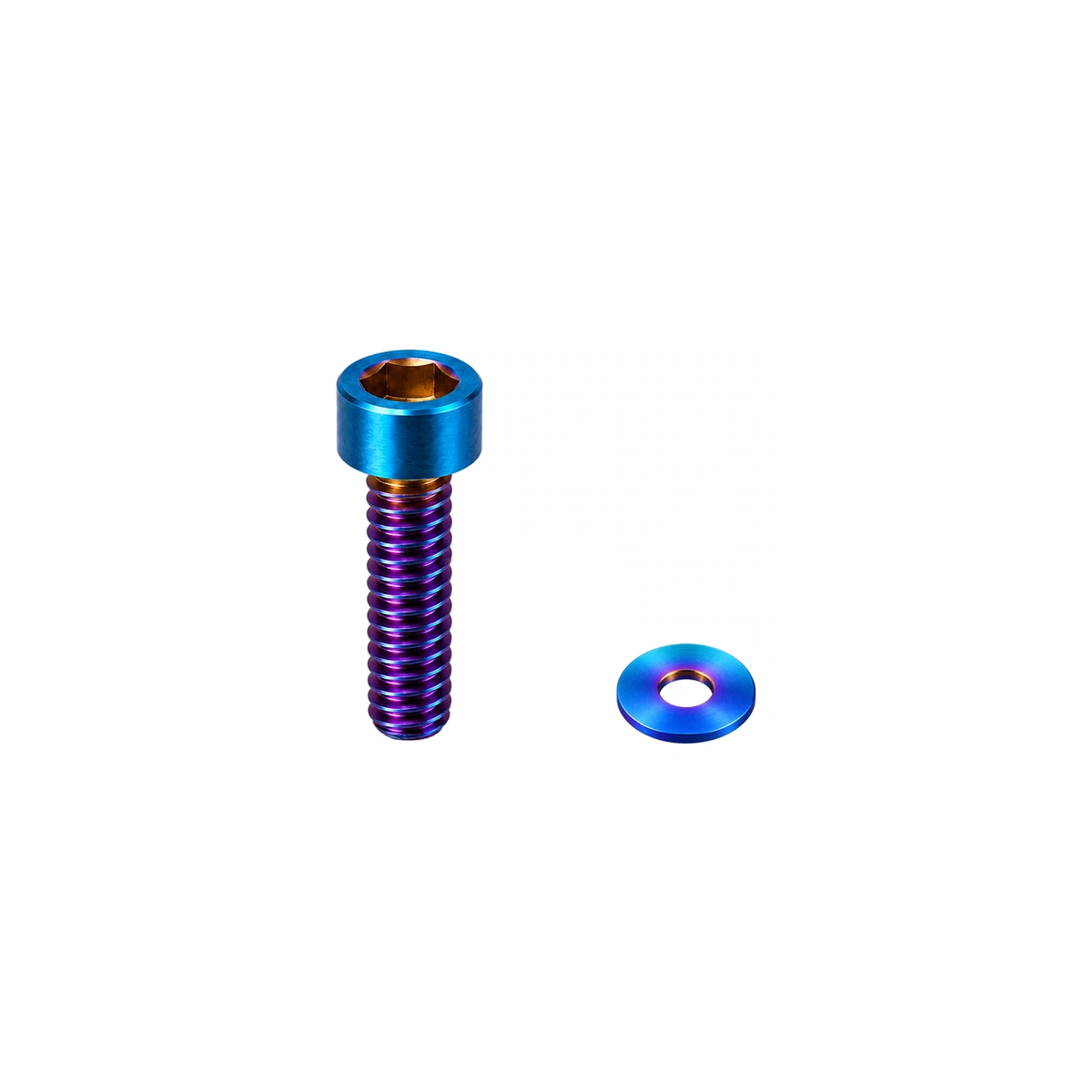 Titanium TRP Brake Lever Clamp Bolts — Burnt Blue