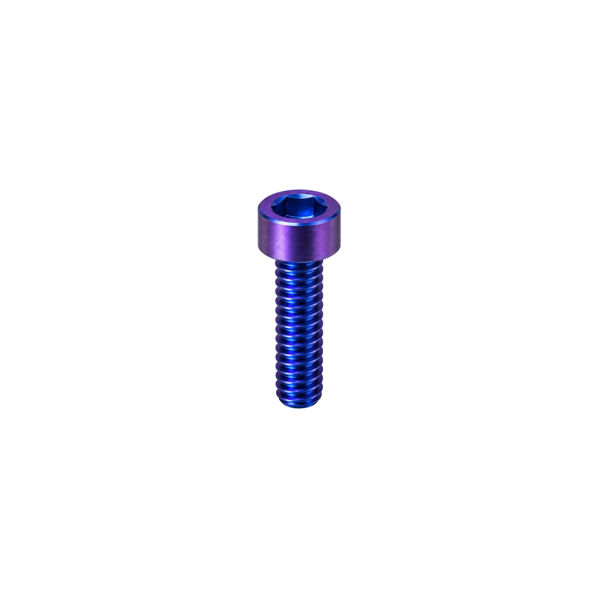 Titanium RockShox Fork Cable Clamp Bolts — Blue Purple