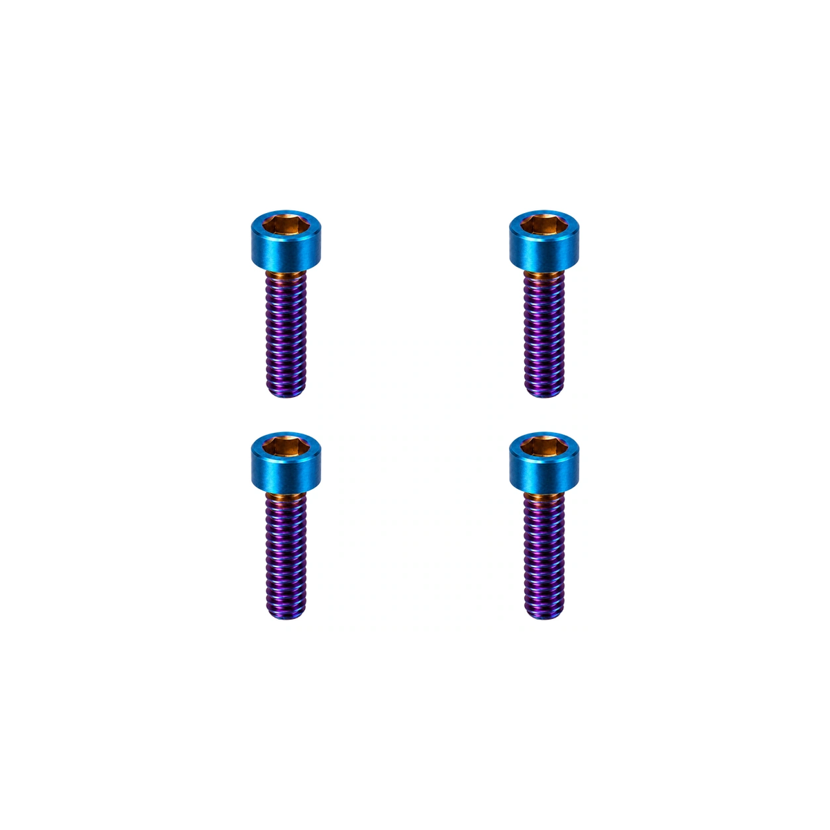 Titanium XShifter Pod Bolt Sets — Burnt Blue