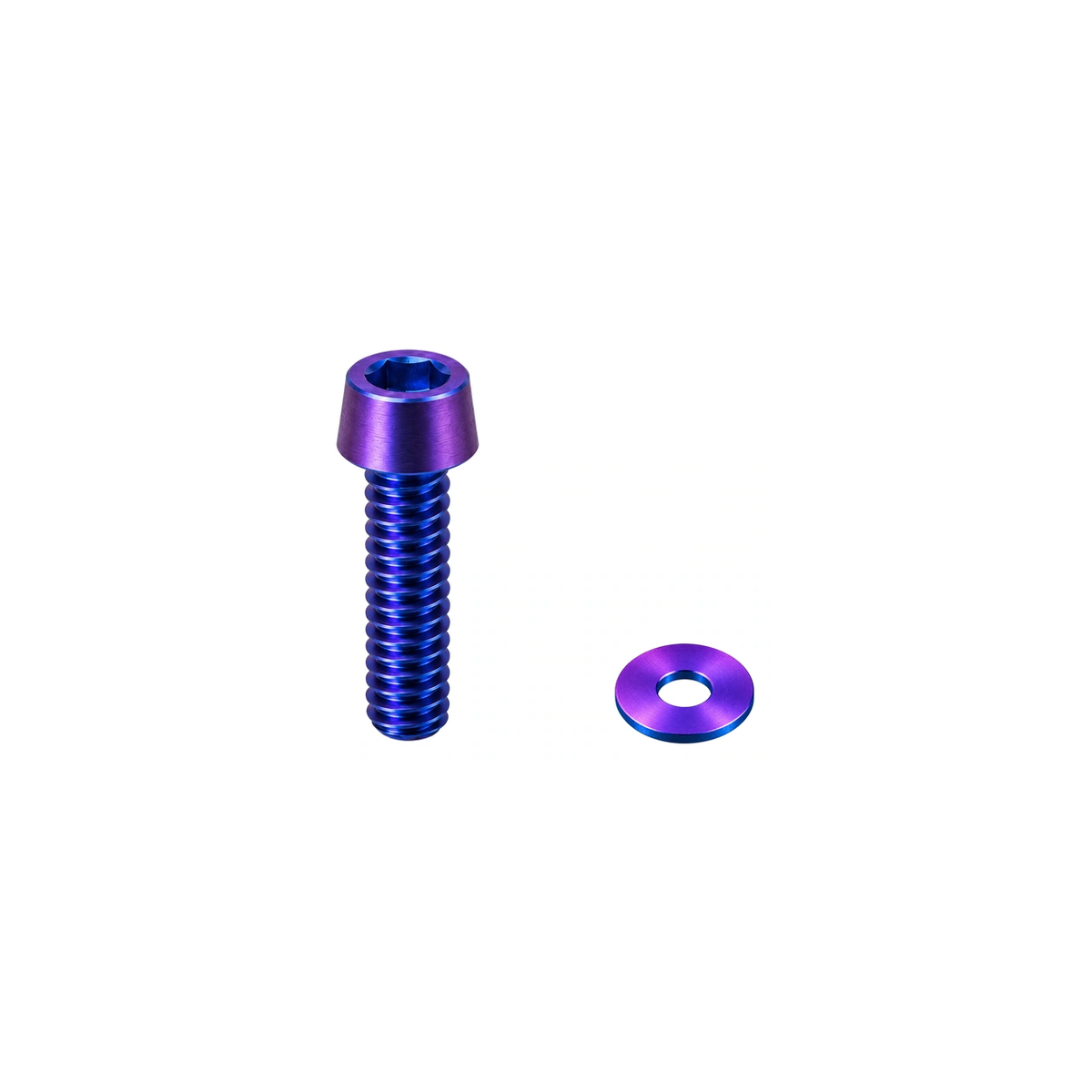 Titanium Shimano Brake Lever Clamp Bolts — Blue Purple