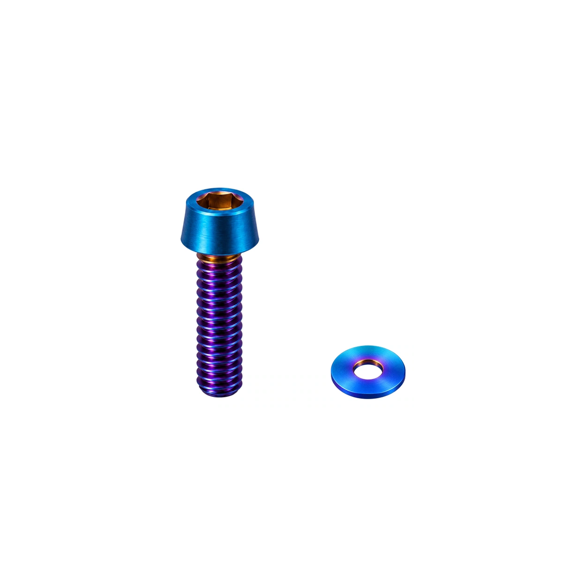 Titanium Shimano Brake Lever Clamp Bolts — Burnt Blue