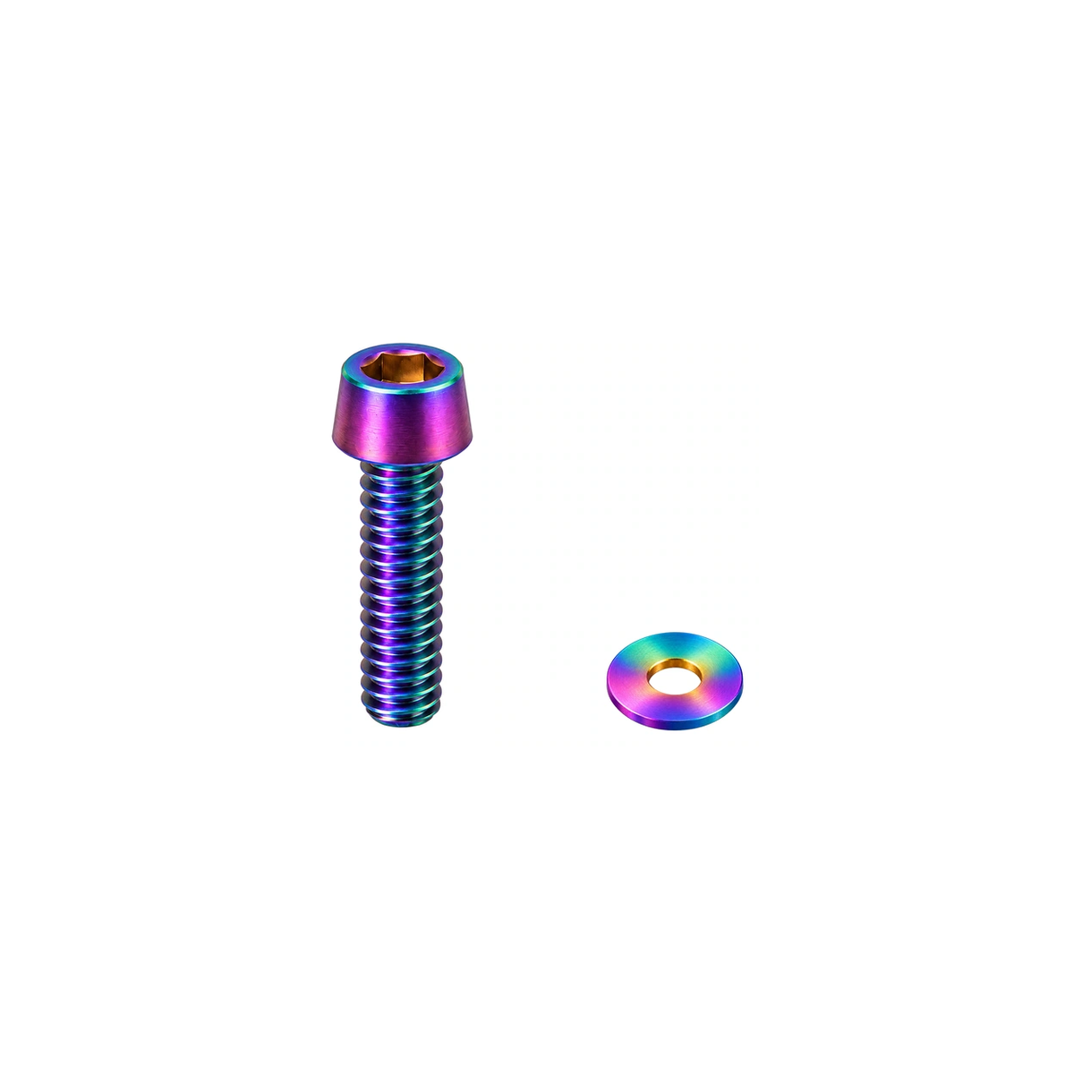 Titanium Shimano Brake Lever Clamp Bolts — Rainbow