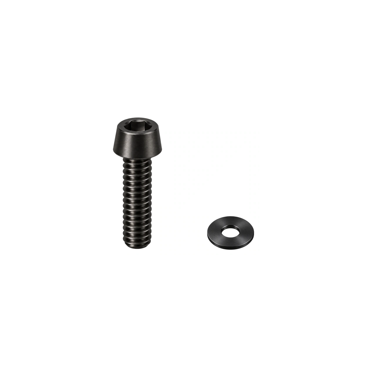 Titanium Shimano Brake Lever Clamp Bolts — Black