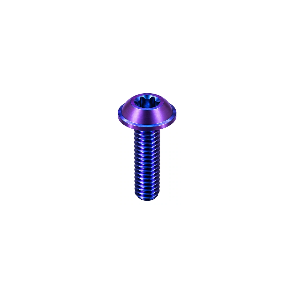 Titanium Fox Top-Cap Damper Dial Bolt — Blue Purple