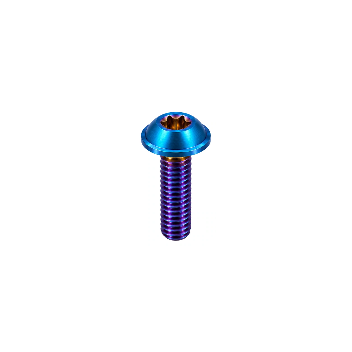 Titanium Fox Top-Cap Damper Dial Bolt — Burnt Blue