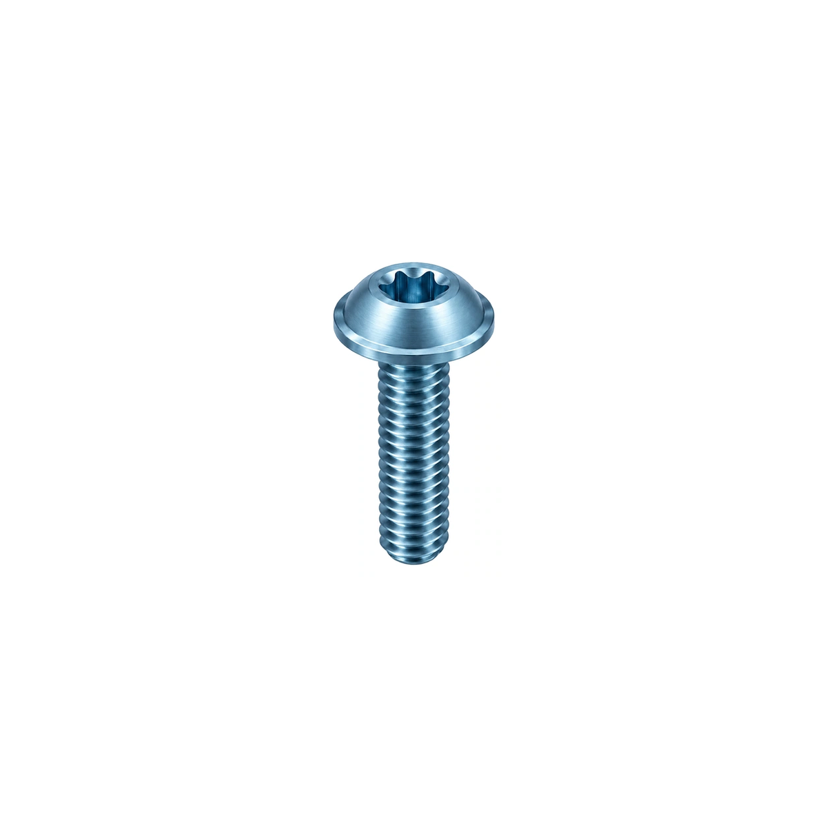Titanium Fox Top-Cap Damper Dial Bolt — Ice Blue