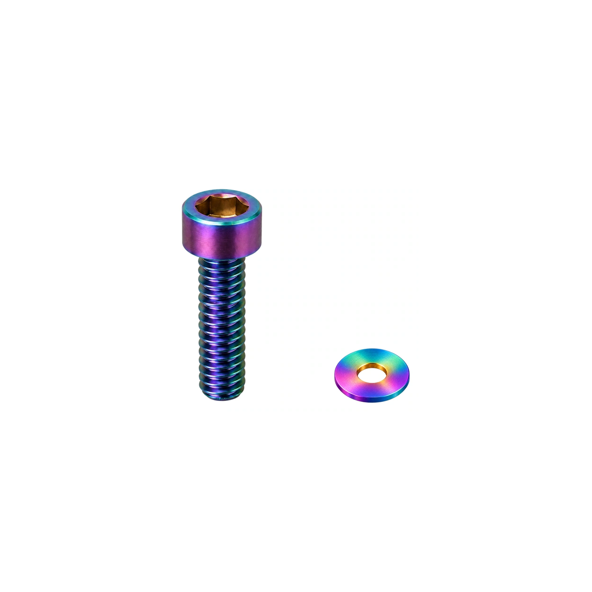 Titanium Yeti Seat Collar Bolts — Rainbow
