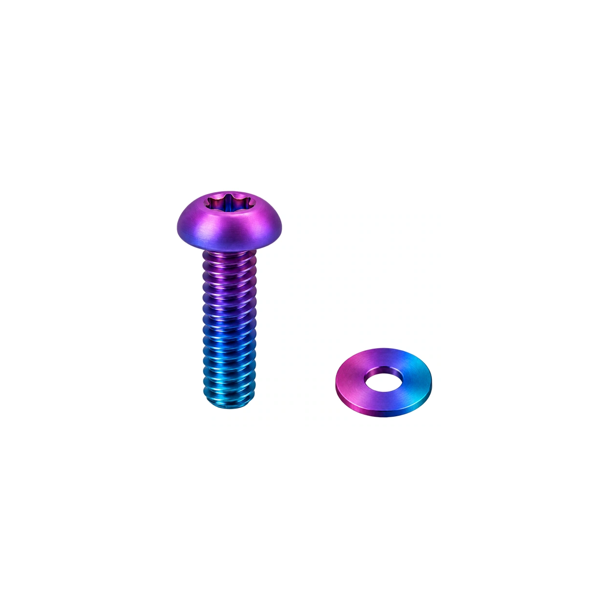 Titanium MRP AMg Chainguide Bolt and Washer — Candy Matte