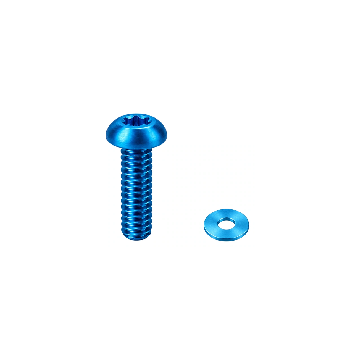 Titanium MRP AMg Chainguide Bolt and Washer — Aqua Blue