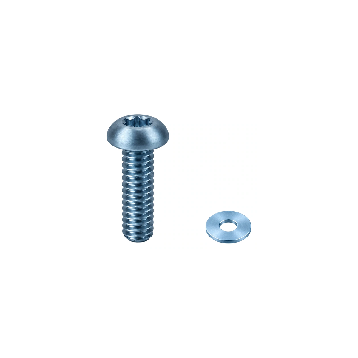 Titanium MRP AMg Chainguide Bolt and Washer — Ice Blue