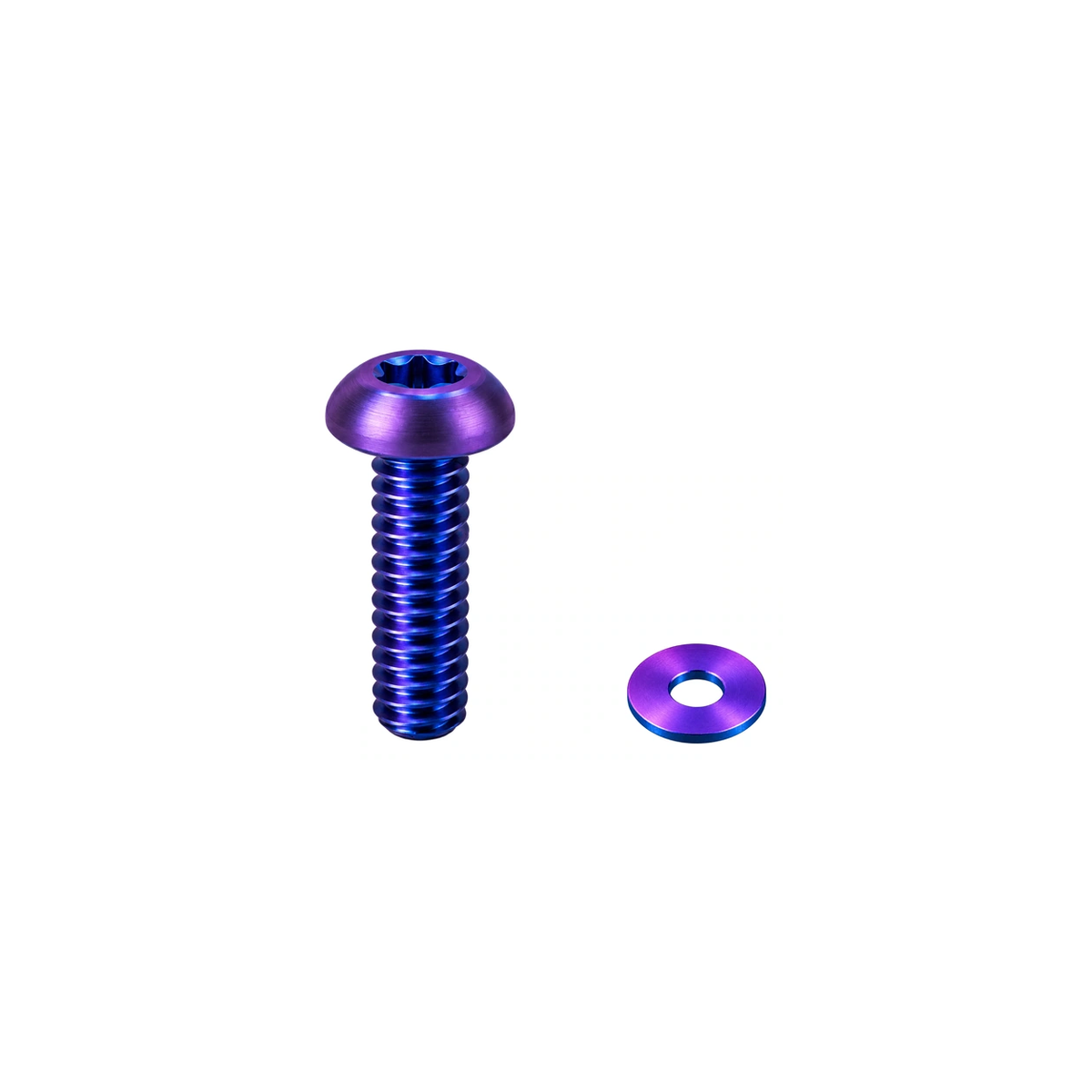 Titanium MRP AMg Chainguide Bolt and Washer — Blue Purple