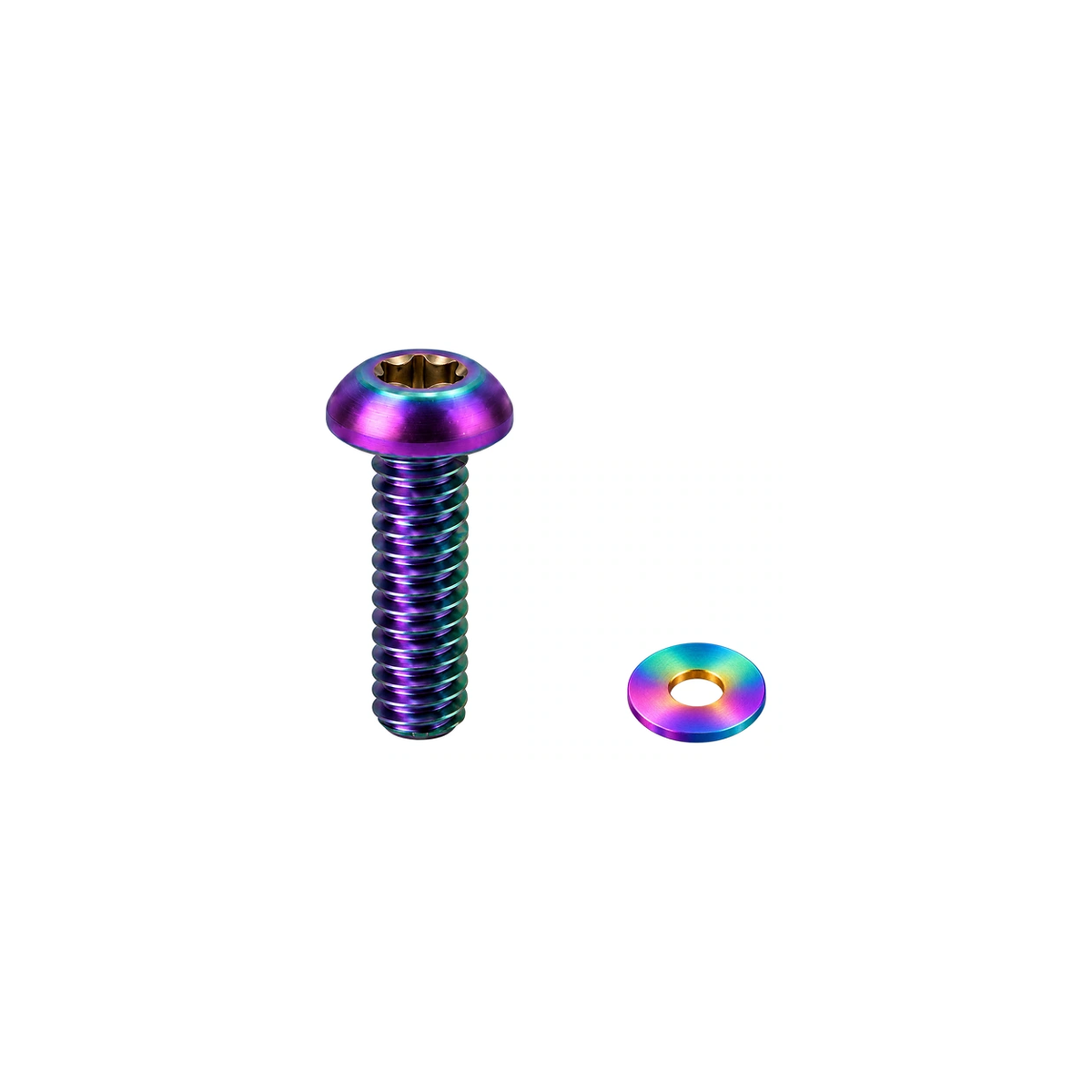 Titanium MRP AMg Chainguide Bolt and Washer — Rainbow