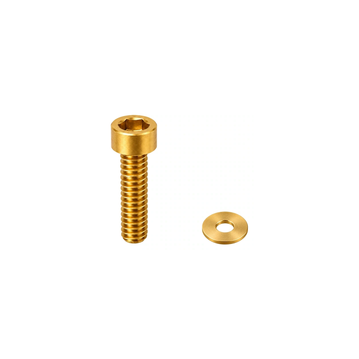 Titanium PNW Remote Cable Clamp Bolt and Washer — Gold