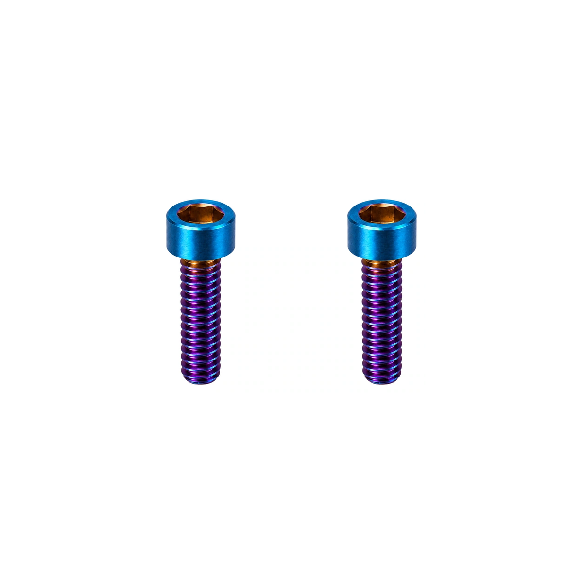 Titanium Integrated Handlebar Computer Mount Bolts — Burnt Blue