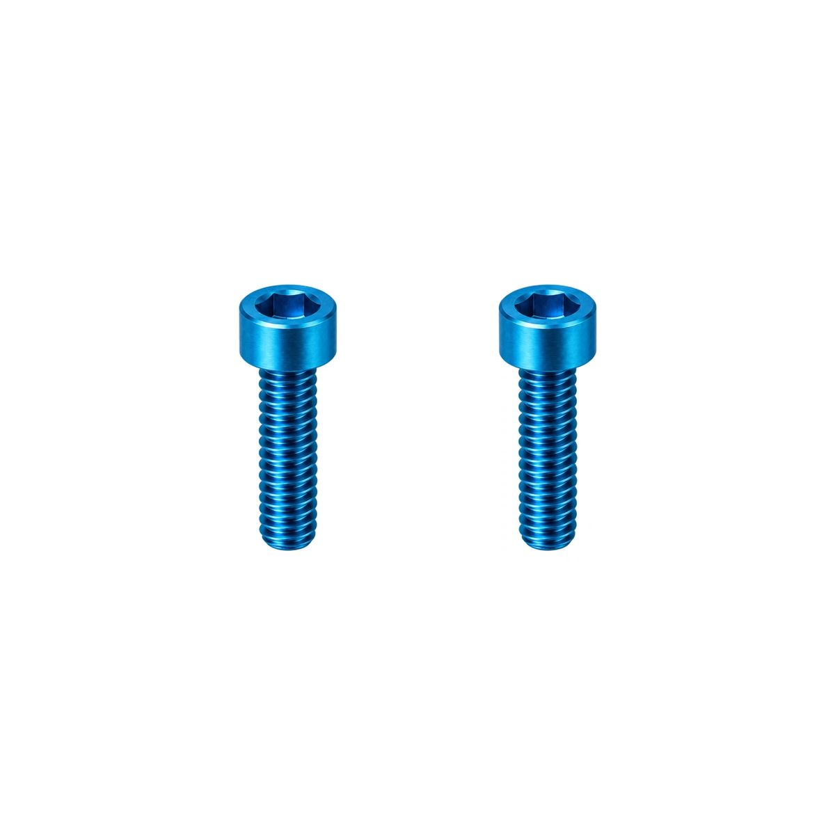 Titanium Integrated Handlebar Computer Mount Bolts — Aqua Blue