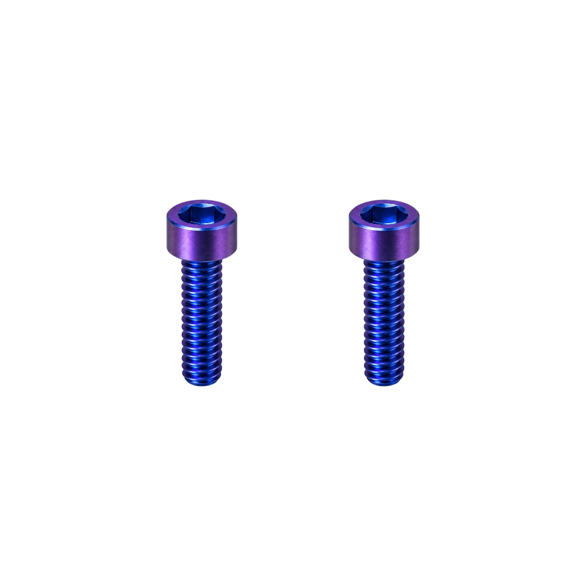 Titanium Integrated Handlebar Computer Mount Bolts — Blue Purple