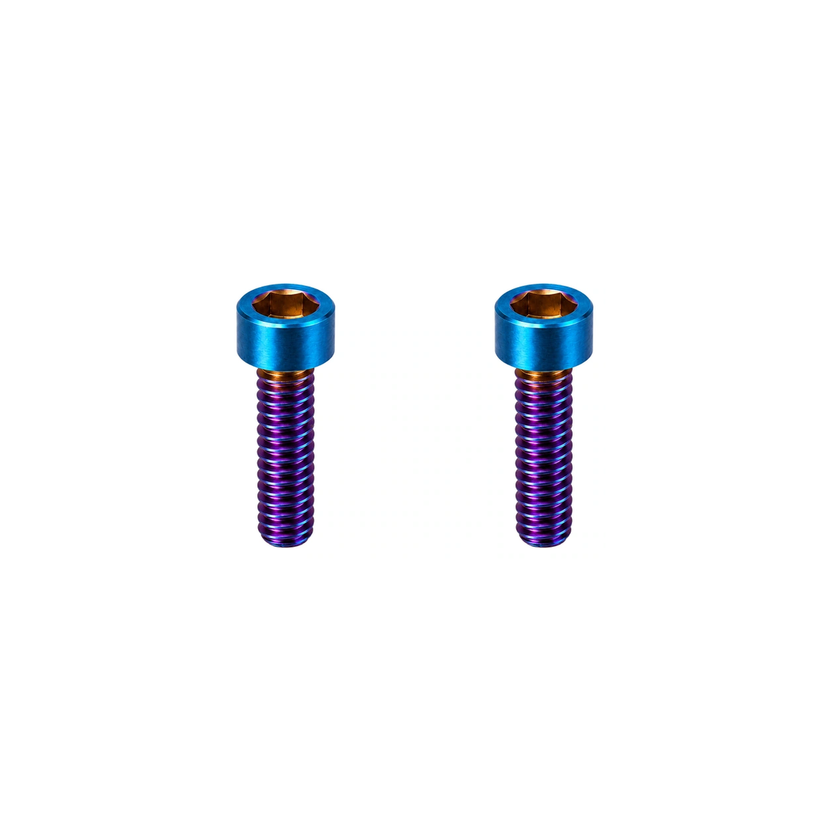 Titanium M4×10 Lock-On Grip Bolts — Burnt Blue