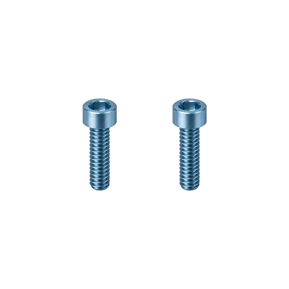 Titanium M4×10 Lock-On Grip Bolts — Ice Blue
