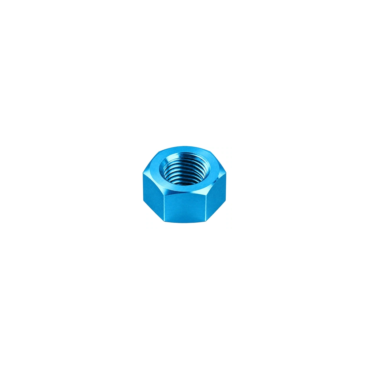 Titanium M5 Camera Mount Hex Nut — Aqua Blue