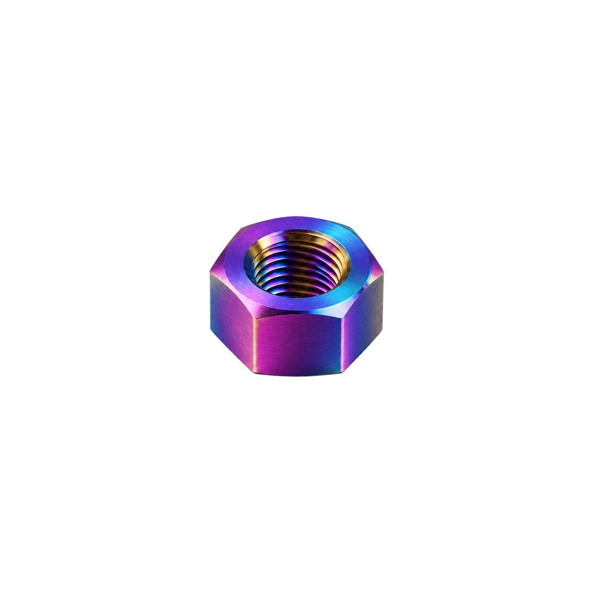 Titanium M5 Camera Mount Hex Nut — Rainbow