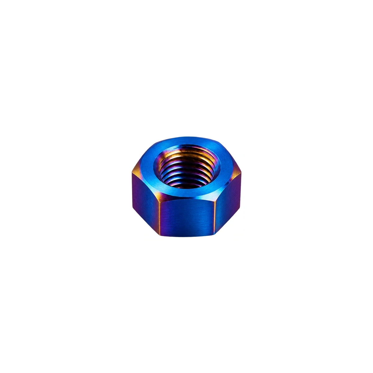 Titanium M5 Camera Mount Hex Nut — Burnt Blue