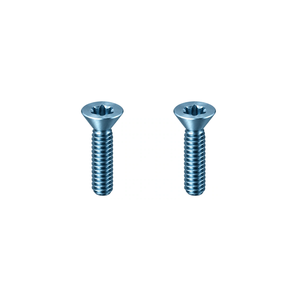 Titanium Specialized Front Derailleur Hanger Bolts — Ice Blue