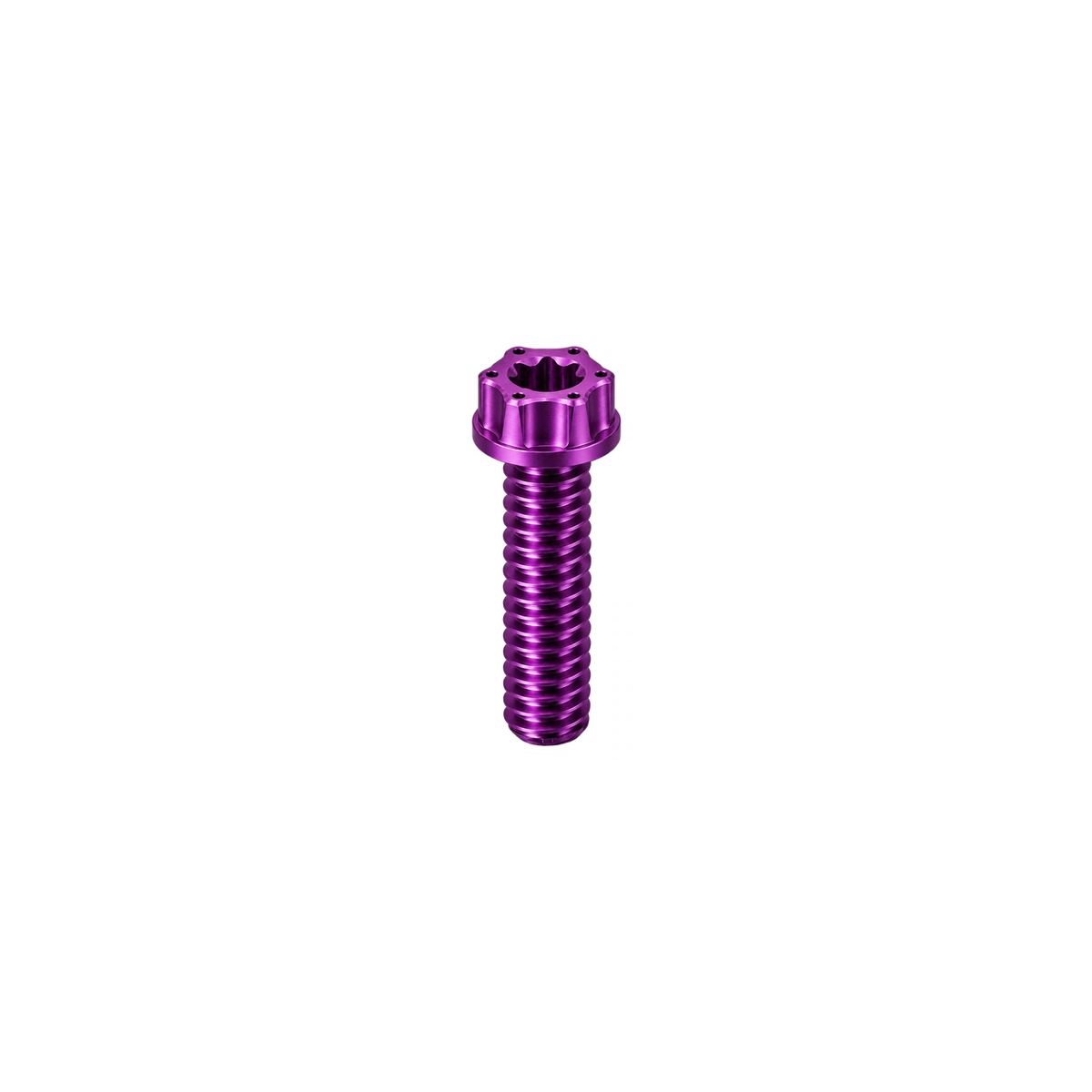 Titanium Saddle Clamp Adjustment Bolts — Purple