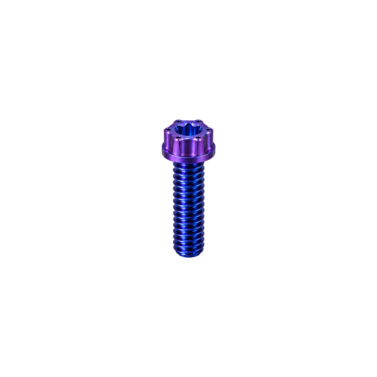 Titanium Saddle Clamp Adjustment Bolts — Blue Purple