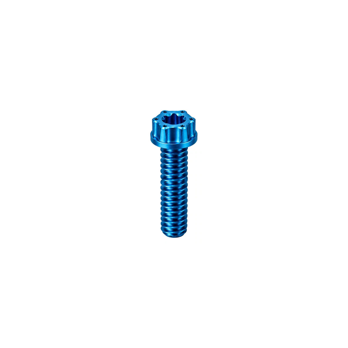Titanium Saddle Clamp Adjustment Bolts — Aqua Blue